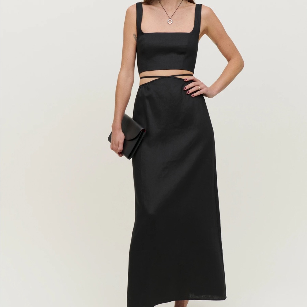 NWOT Reformation Pepper Linen Two-Piece Set